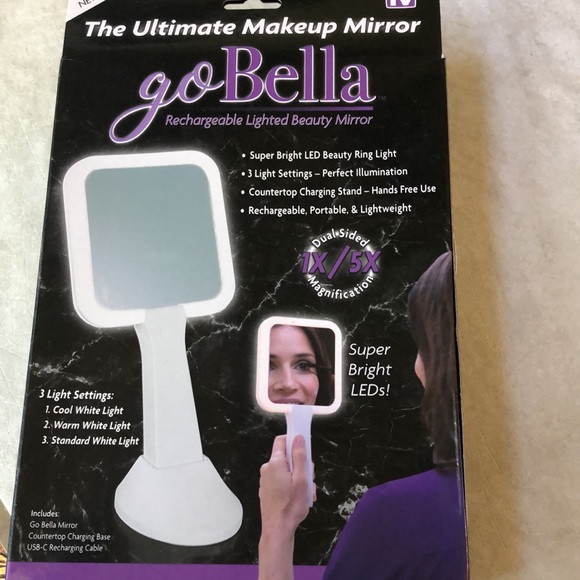 Go Bella Mirror As Seen On TV Ultimate Makeup Mirror Countertop Rechargeable LED - Picture 7 of 11